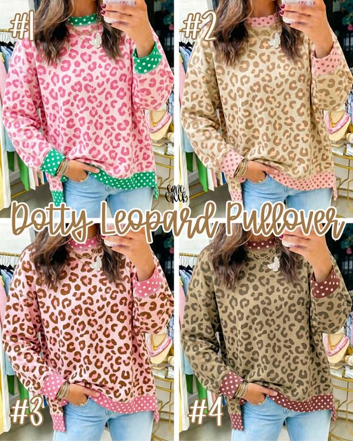 DOTTY LEOPARD PULLOVER | PREORDER
