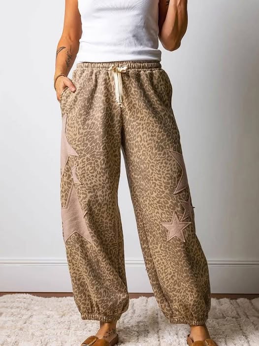 LEOPARD STAR JOGGERS