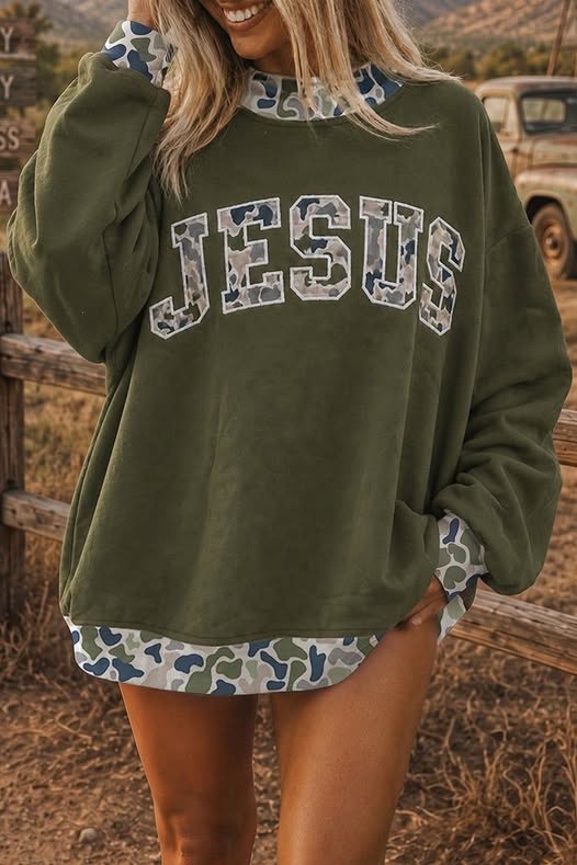 CAMO JESUS MOCKNECK | PREORDER