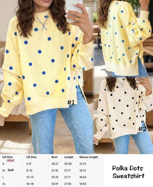 POLKA DOT SWEATSHIRT